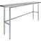 Amgood 18 in. x 72 in. Open Base Stainless Steel Metal Table WT-1872-RCB-Z - alternate 1
